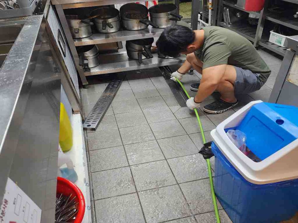 양평 식당 주방 배수로 막힘 뚫음