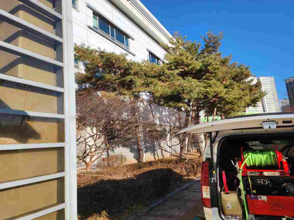 양평 건물 외부 고압세척 작업